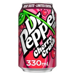 DR PEPPER CHERRY CRUSH LIMITED EDITION ZERO SUGAR CAN 330ml